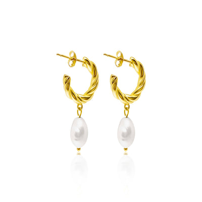 Maya Drop Pearl Earring